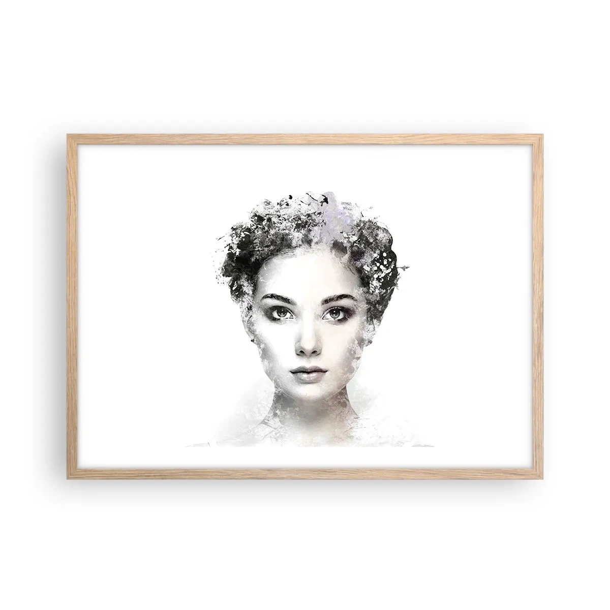 Póster en marco roble claro - Un retrato extremadamente elegante - 70x50 cm