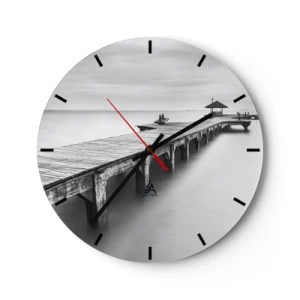 Reloj de pared - Reloj de vidrio - Lejos - 40x40 cm
