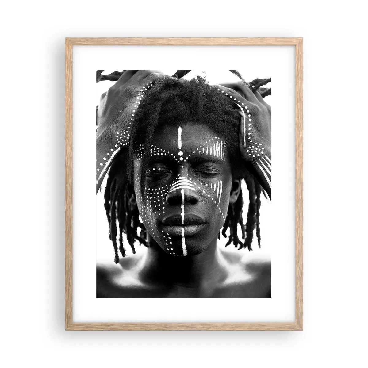 Póster en marco roble claro - ¿Dónde estás? - 40x50 cm