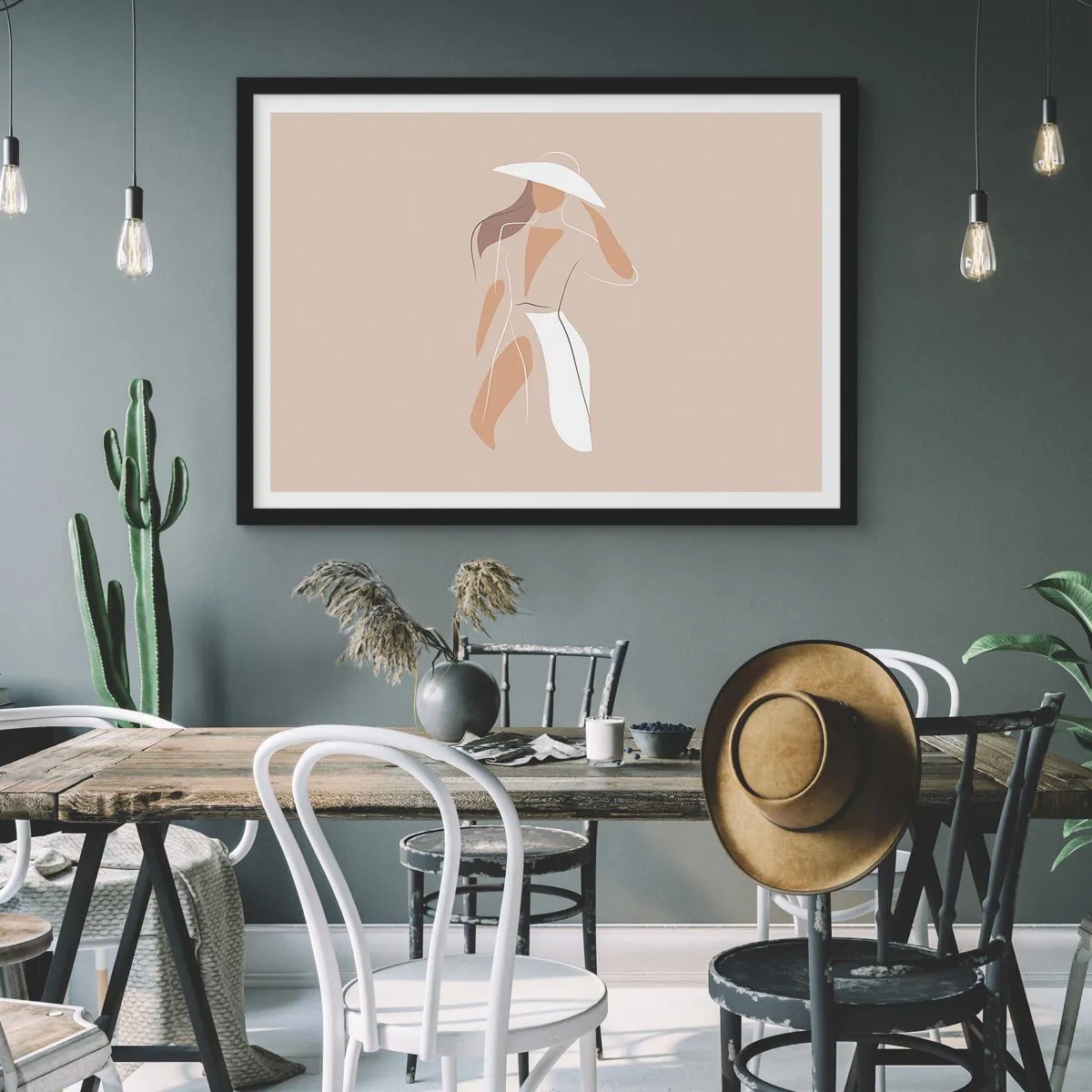 Póster en marco negro - La moda es alegría - 91x61 cm