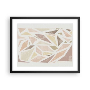 Póster en marco negro - Composición de vidrieras - 50x40 cm