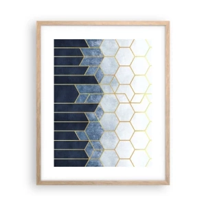 Póster en marco roble claro - Composición rítmica visual - 40x50 cm