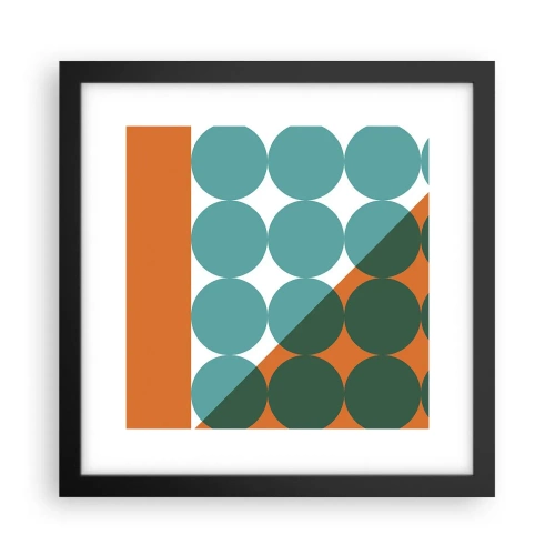 Póster en marco negro - Hacia arriba y en diagonal - 30x30 cm