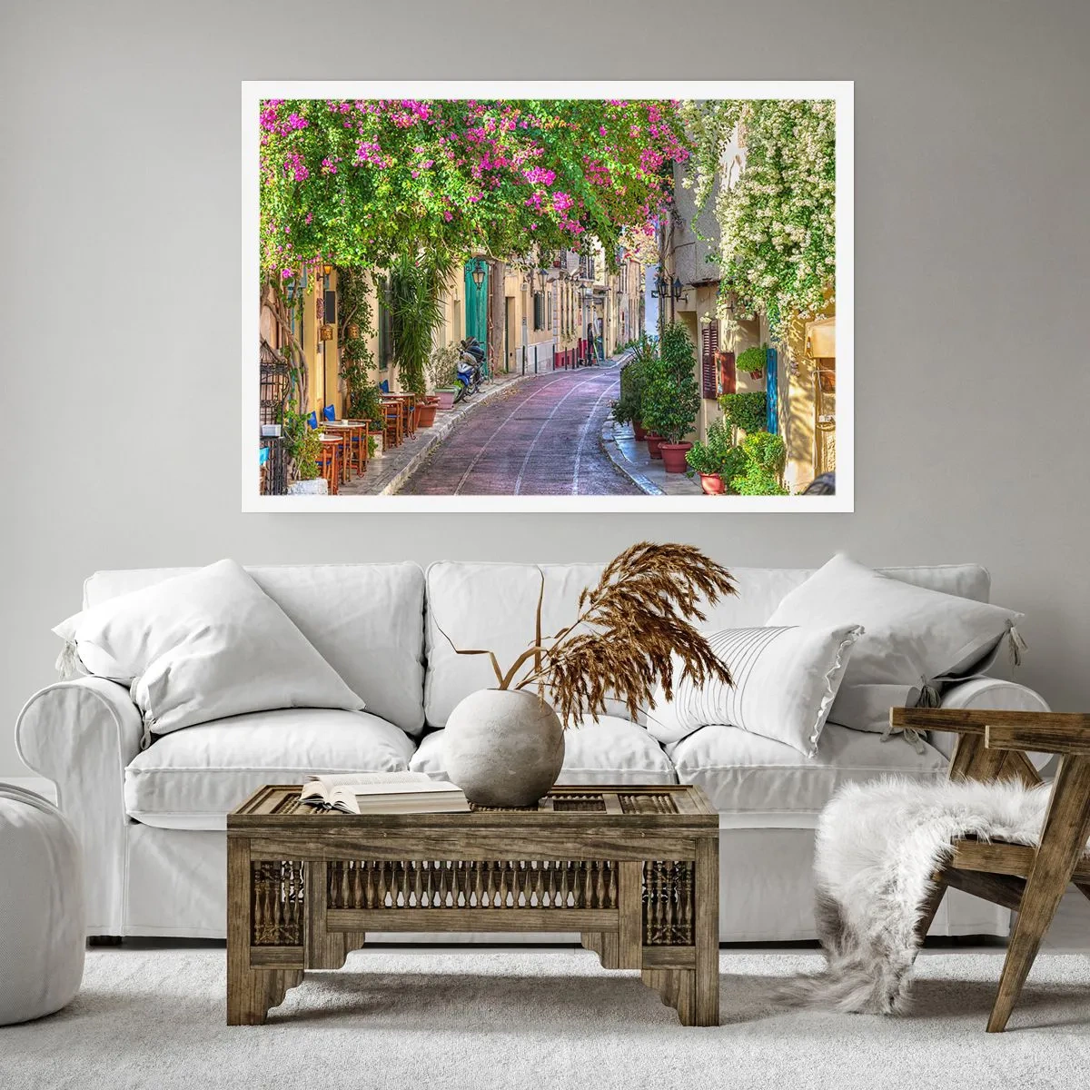 Póster - Un callejón floreciente - 70x50 cm