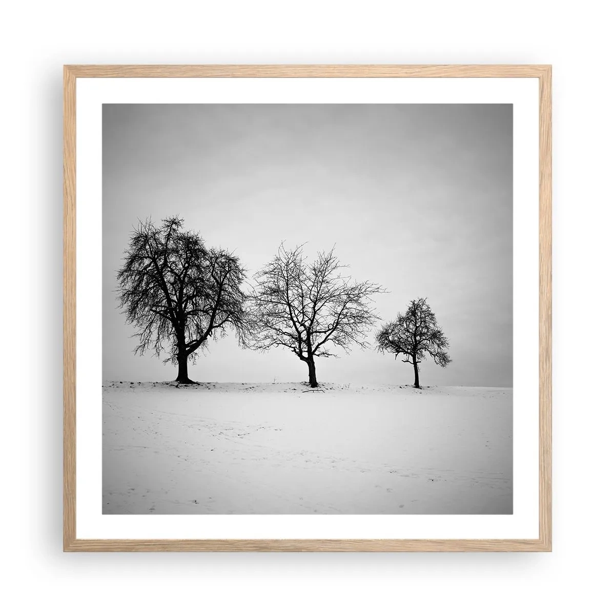 Póster en marco roble claro - ¿Con qué sueñan? - 60x60 cm