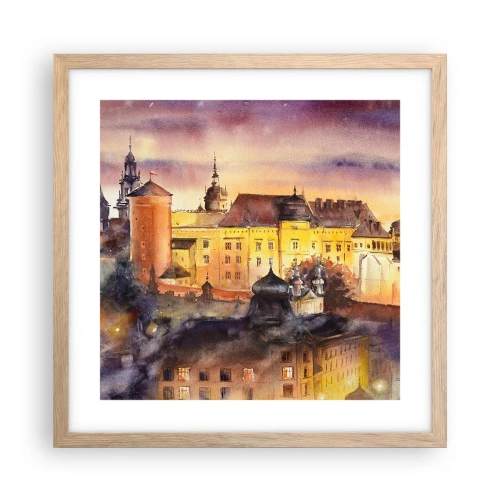 Póster en marco roble claro - Una historia y un cuento - 40x40 cm