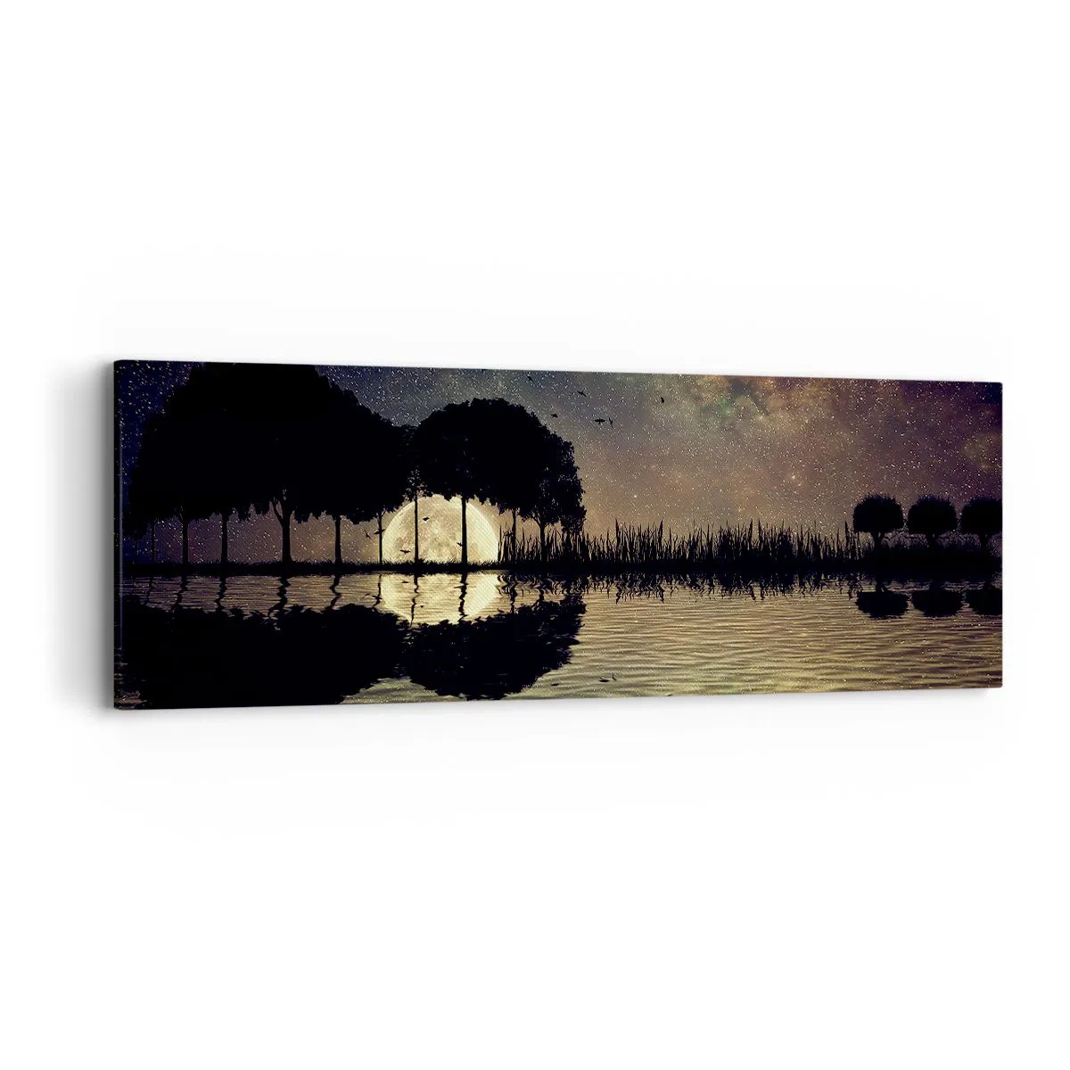 Cuadro sobre lienzo - Impresión de Imagen - Noche en el fin del mundo - 90x30 cm