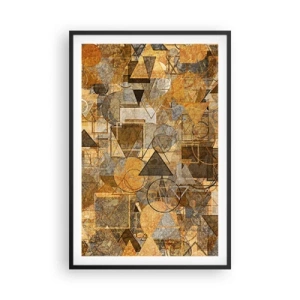 Póster en marco negro - El mundo en formas - 61x91 cm