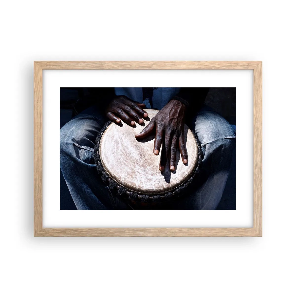 Póster en marco roble claro - Vive a tu ritmo - 40x30 cm