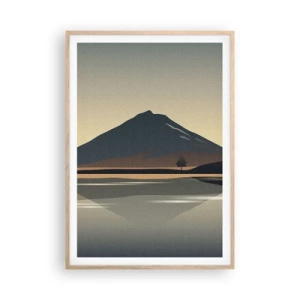 Póster en marco roble claro - Reflejo de espejo - 70x100 cm
