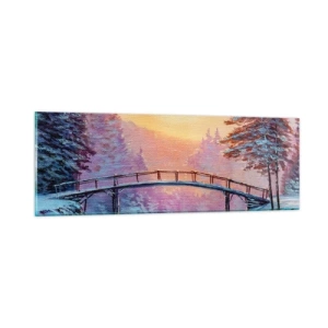 Cuadro sobre vidrio - Impresiones sobre Vidrio - Las cuatro estaciones: el invierno - 90x30 cm