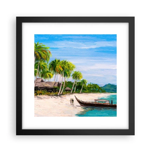 Póster en marco negro - Un sueño exótico - 30x30 cm