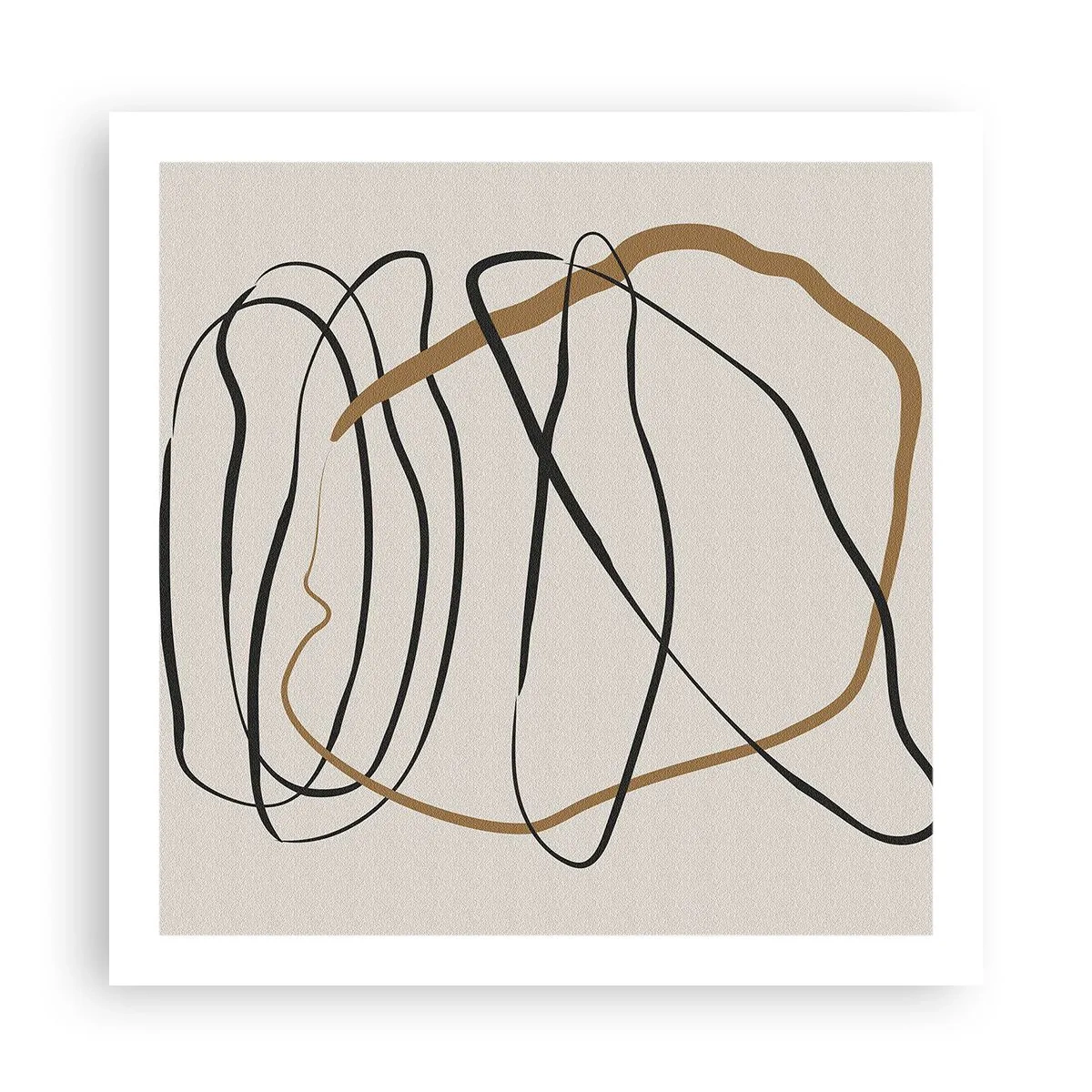 Póster - Composición: danza lineal - 60x60 cm