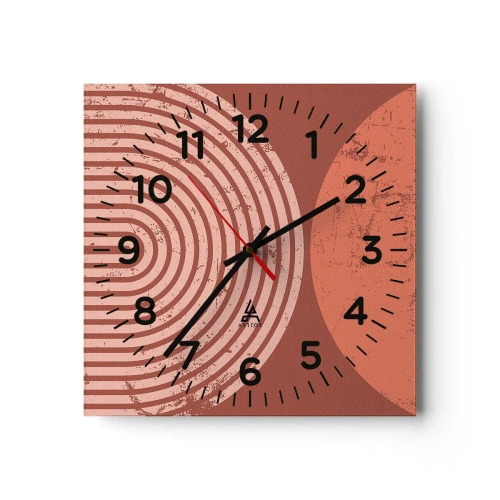 Reloj de pared - Reloj de vidrio - Estrecha relación - 30x30 cm