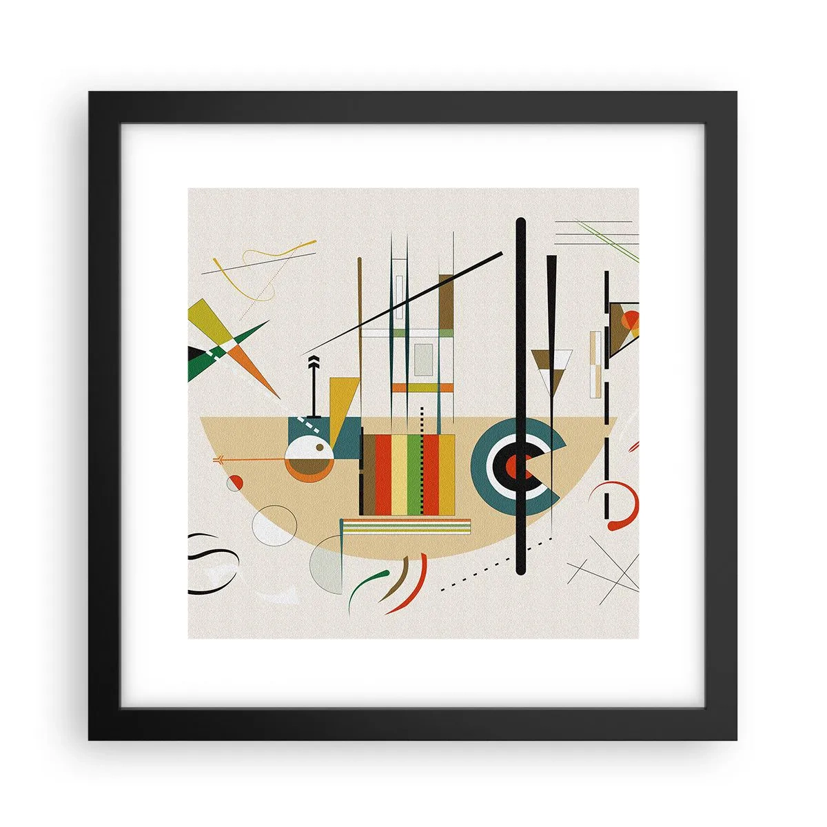 Póster en marco negro - Y el mundo ríe - 30x30 cm