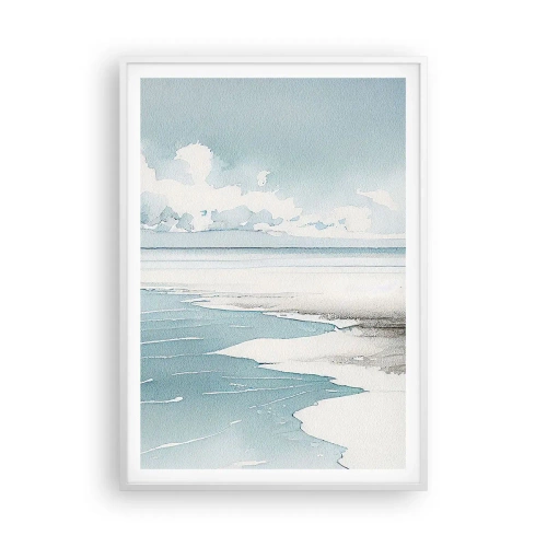 Póster en marco blanco - Suave marea otoñal - 70x100 cm