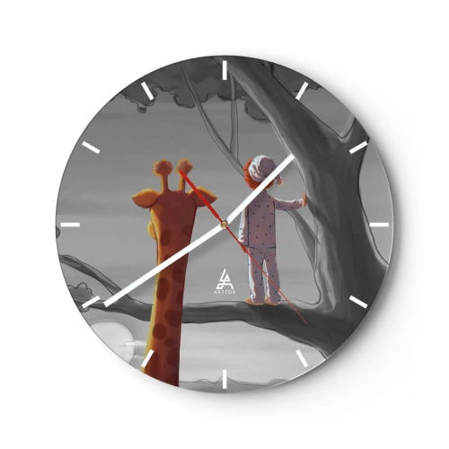 Reloj de pared - Reloj de vidrio - ¿Está sucediendo de verdad? - 40x40 cm