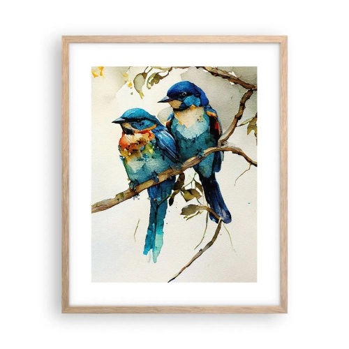 Póster en marco roble claro - ¿Ofendido? - 40x50 cm