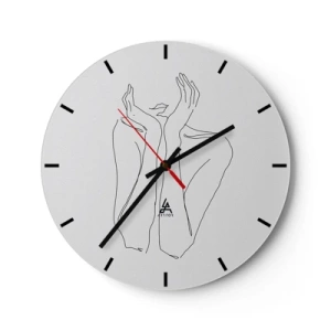 Reloj de pared - Reloj de vidrio - Con qué sueñan las mujeres - 40x40 cm