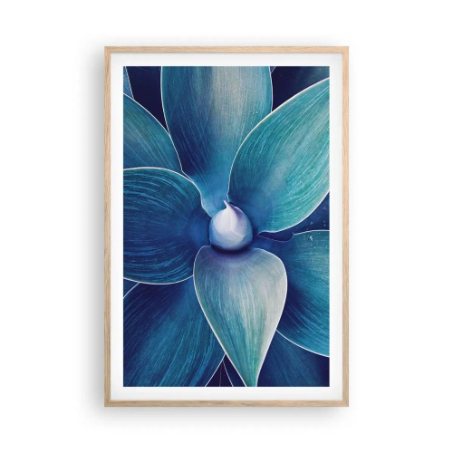Póster en marco roble claro - Azul del cielo - 61x91 cm