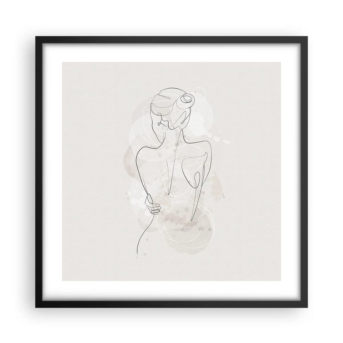 Póster en marco negro - Como un cuerpo sensible - 50x50 cm