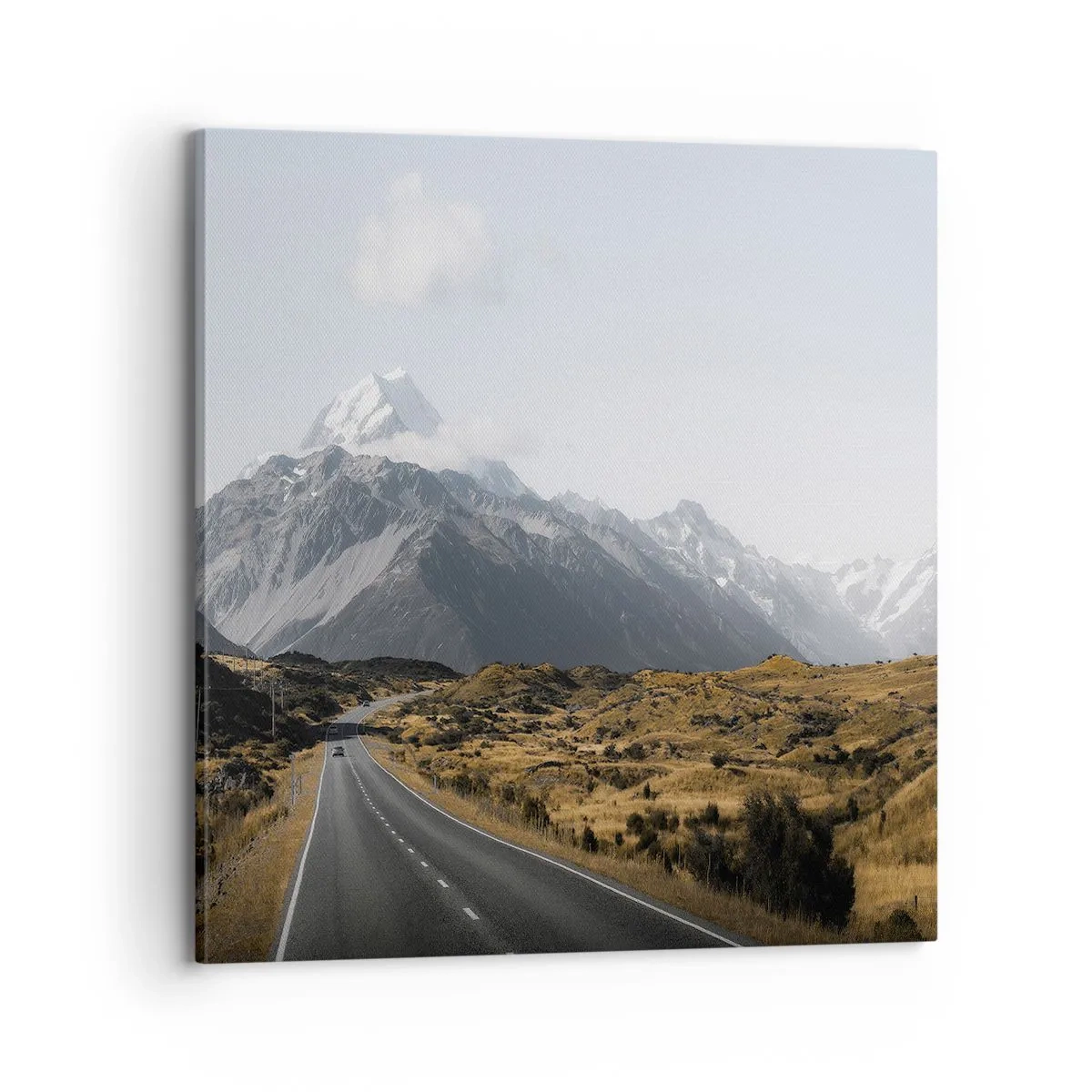 Cuadro sobre lienzo - Impresión de Imagen - El camino al corazón de las montañas - 70x70 cm