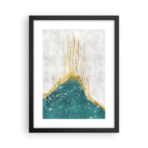 Póster en marco negro - Marea dorada - 30x40 cm