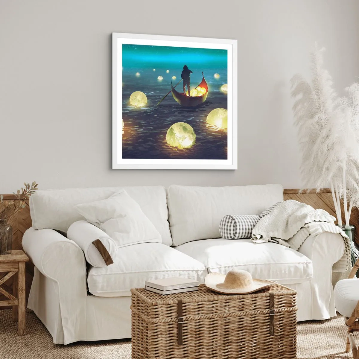 Póster en marco blanco - Cosas que los filósofos nunca soñaron - 60x60 cm