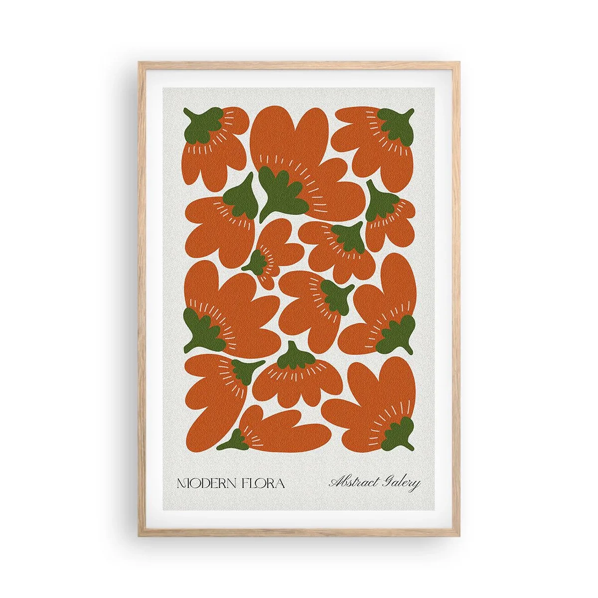 Póster en marco roble claro - La vida de las flores - 61x91 cm