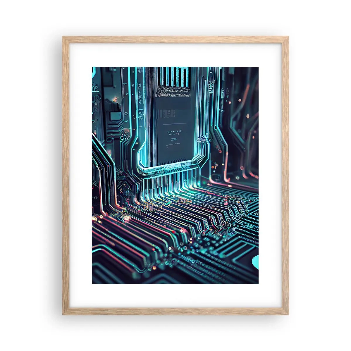 Póster en marco roble claro - Mi forma de pensar - 40x50 cm