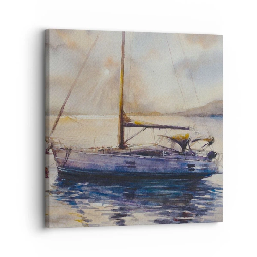 Cuadro sobre lienzo - Impresión de Imagen - Atardecer en la bahía - 30x30 cm