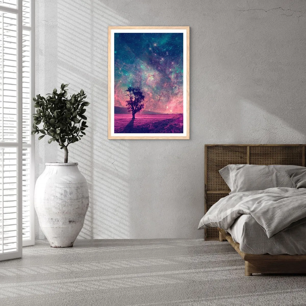 Póster en marco roble claro - Bajo un cielo mágico - 61x91 cm