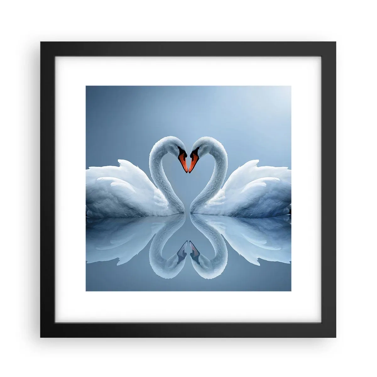 Póster en marco negro - Tiempo de amor - 30x30 cm