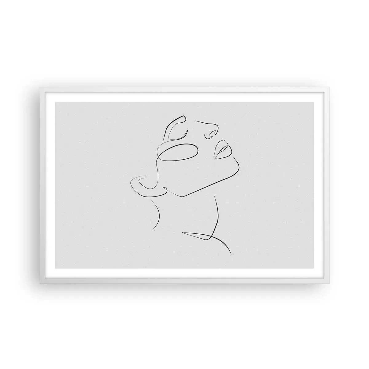 Póster en marco blanco - Meandros de un sueño - 91x61 cm