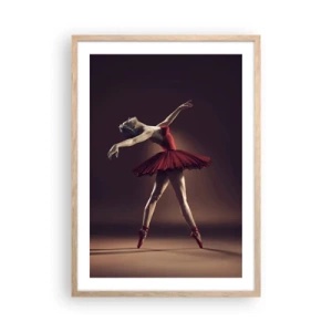 Póster en marco roble claro - Primera bailarina - 50x70 cm