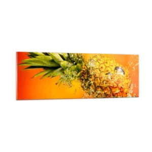 Cuadro sobre vidrio - Impresiones sobre Vidrio - Jugosa frescura tropical - 90x30 cm