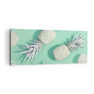 Cuadro sobre lienzo - Impresión de Imagen - Van bien con la menta - 100x40 cm