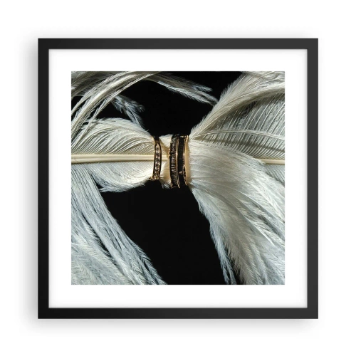 Póster en marco negro - ...y no te dejaré.... - 40x40 cm