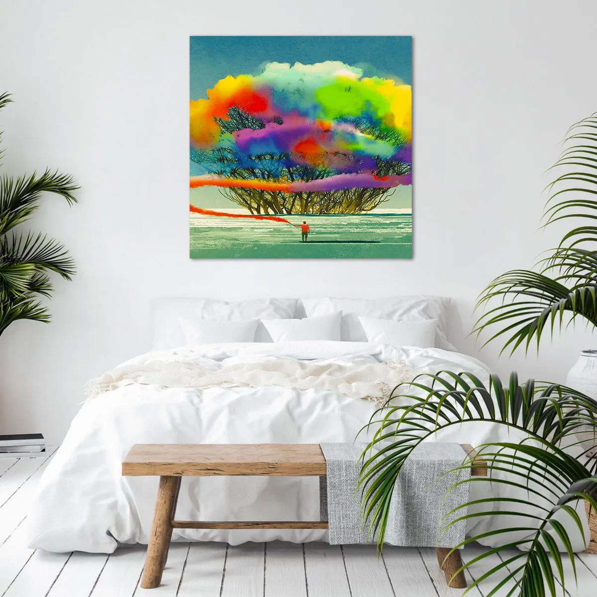 Cuadro sobre lienzo - Impresión de Imagen - Dale vida a este mundo - 40x40 cm