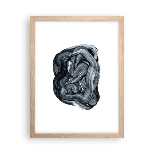 Póster en marco roble claro - No es tan sencillo - 30x40 cm