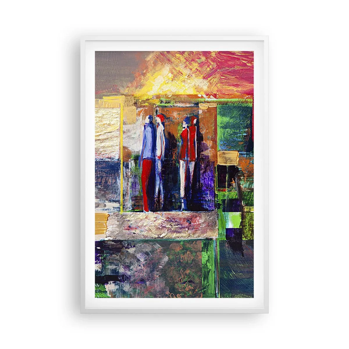 Póster en marco blanco - Relaciones y emociones - 61x91 cm