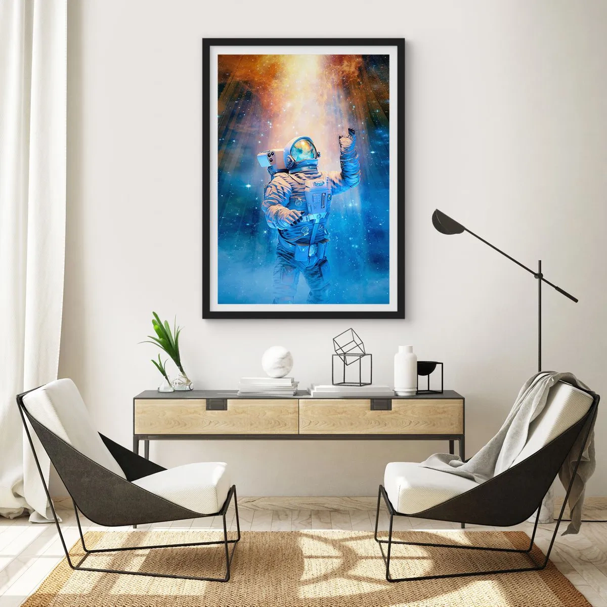 Póster en marco negro - El descubrimiento - 40x50 cm