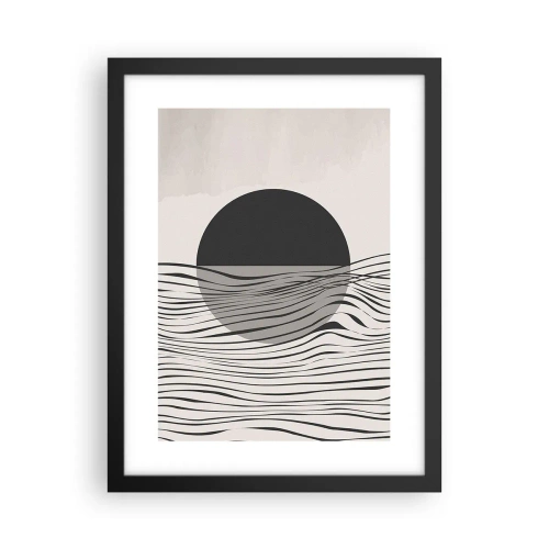Póster en marco negro - Media composición - 30x40 cm