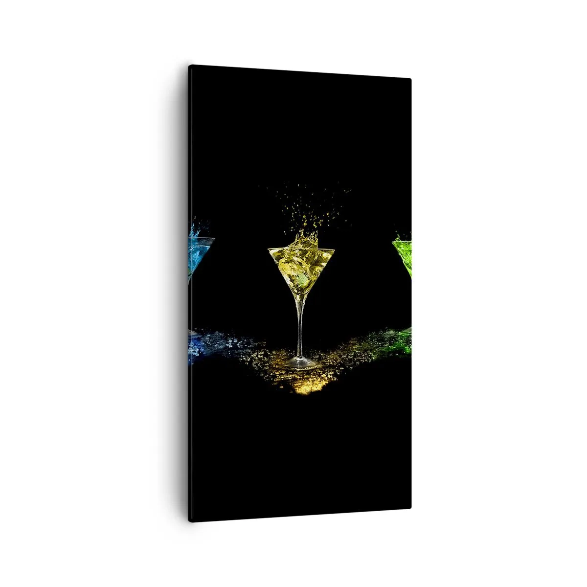 Cuadro sobre lienzo - Impresión de Imagen - Los colores de la alegría en una copa de cristal - 55x100 cm