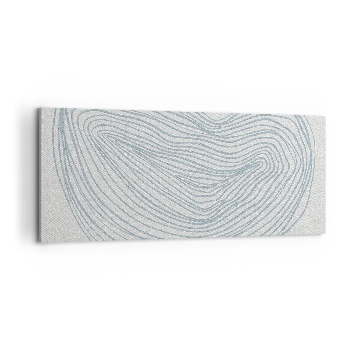 Cuadro sobre lienzo - Impresión de Imagen - Motivo de onda abstracto en azul delicado - 120x50cm - Sonrisa de una gota - Decoración de pared moderna para salón y dormitorio ARTTOR