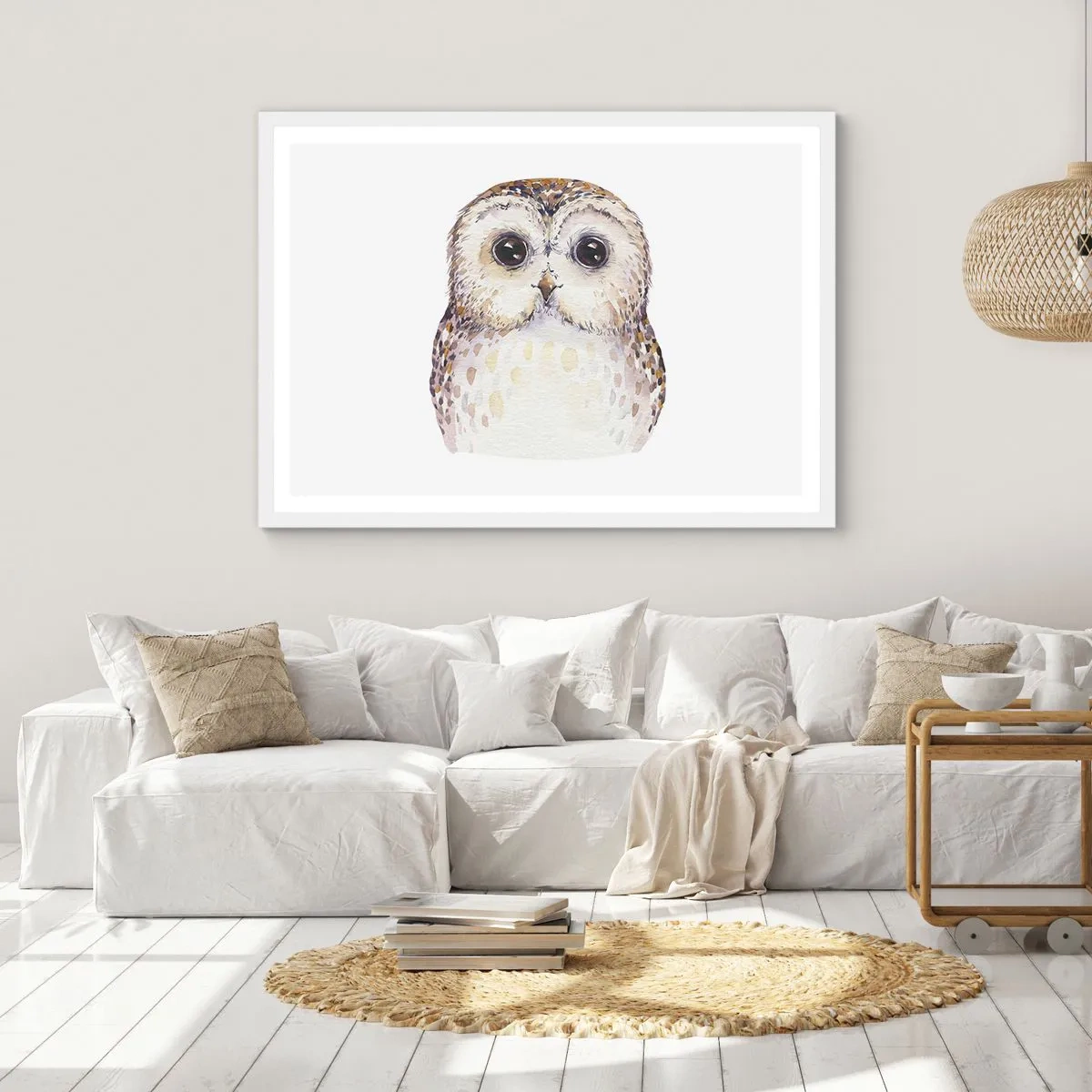 Póster en marco blanco - Mírame a los ojos - 40x30 cm