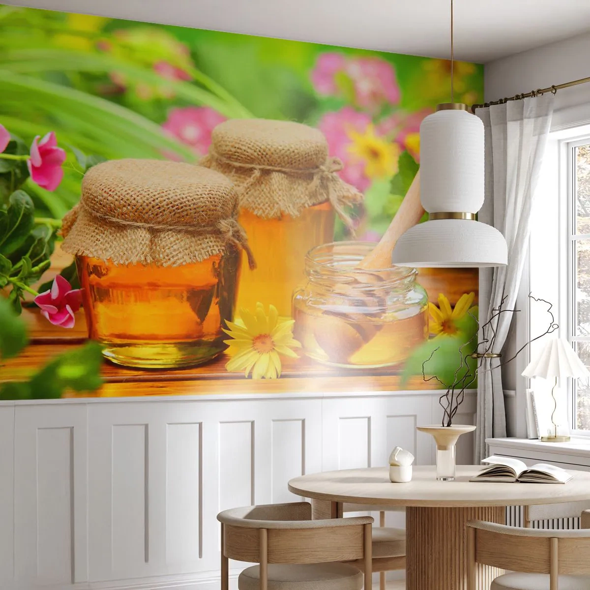 Fotomural Autadhesivo Deluxe Sticker - Dulce y floral - Gastronomía, Miel, flores - 500x350 cm