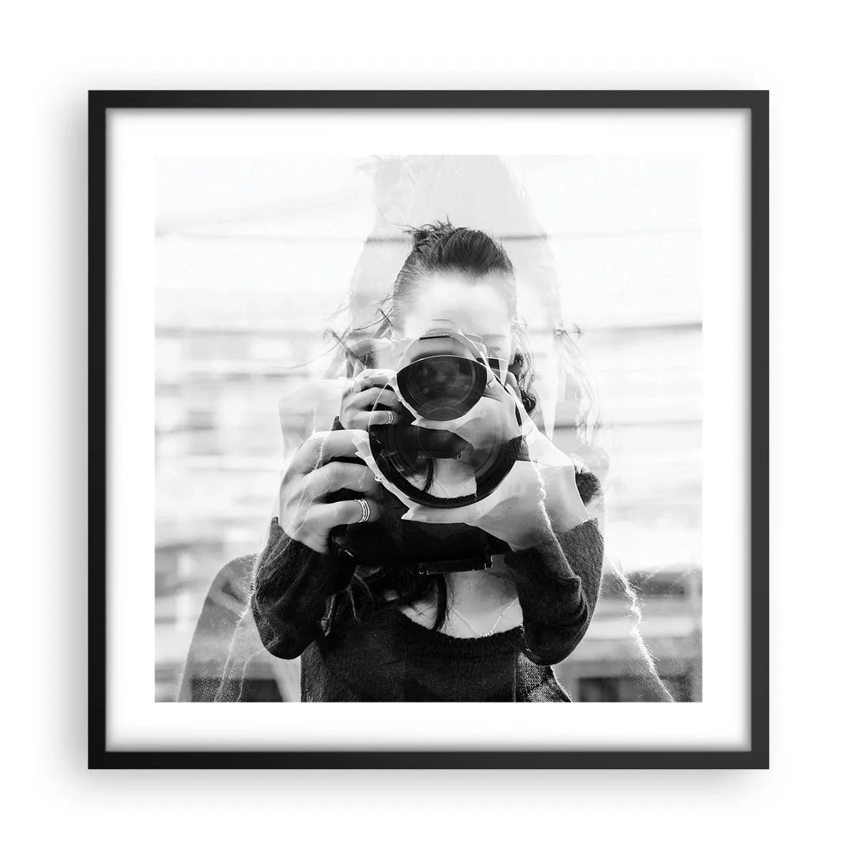 Póster en marco negro - Creador y creación - 50x50 cm