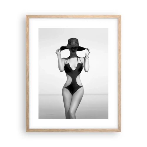 Póster en marco roble claro - Mi nombre es Elegancia - 40x50 cm