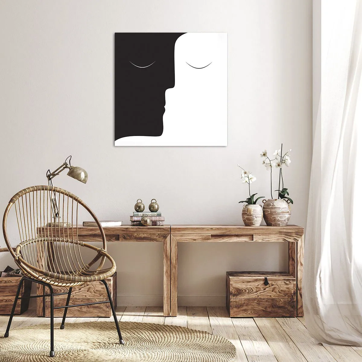 Cuadro sobre lienzo - Impresión de Imagen - Unidad de los opuestos - 60x60 cm